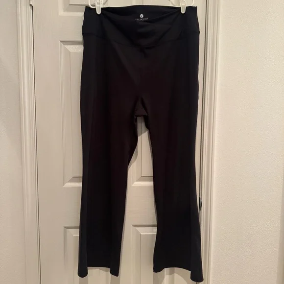 Black Flare Leggings Plus Size 3X by Velocity Athletic Stretch Workout Pants - Picture 2 of 5